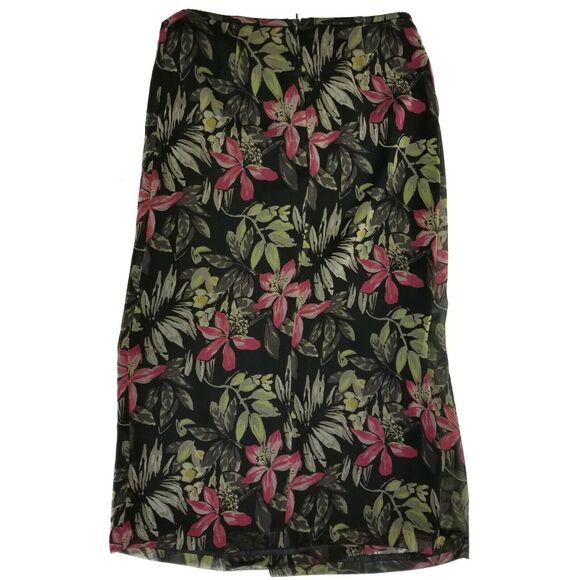 Preston & York Wrap Skirt Size 12 Floral Boho Resortcore‎ Vacay Chic Lightweight - Picture 2 of 12